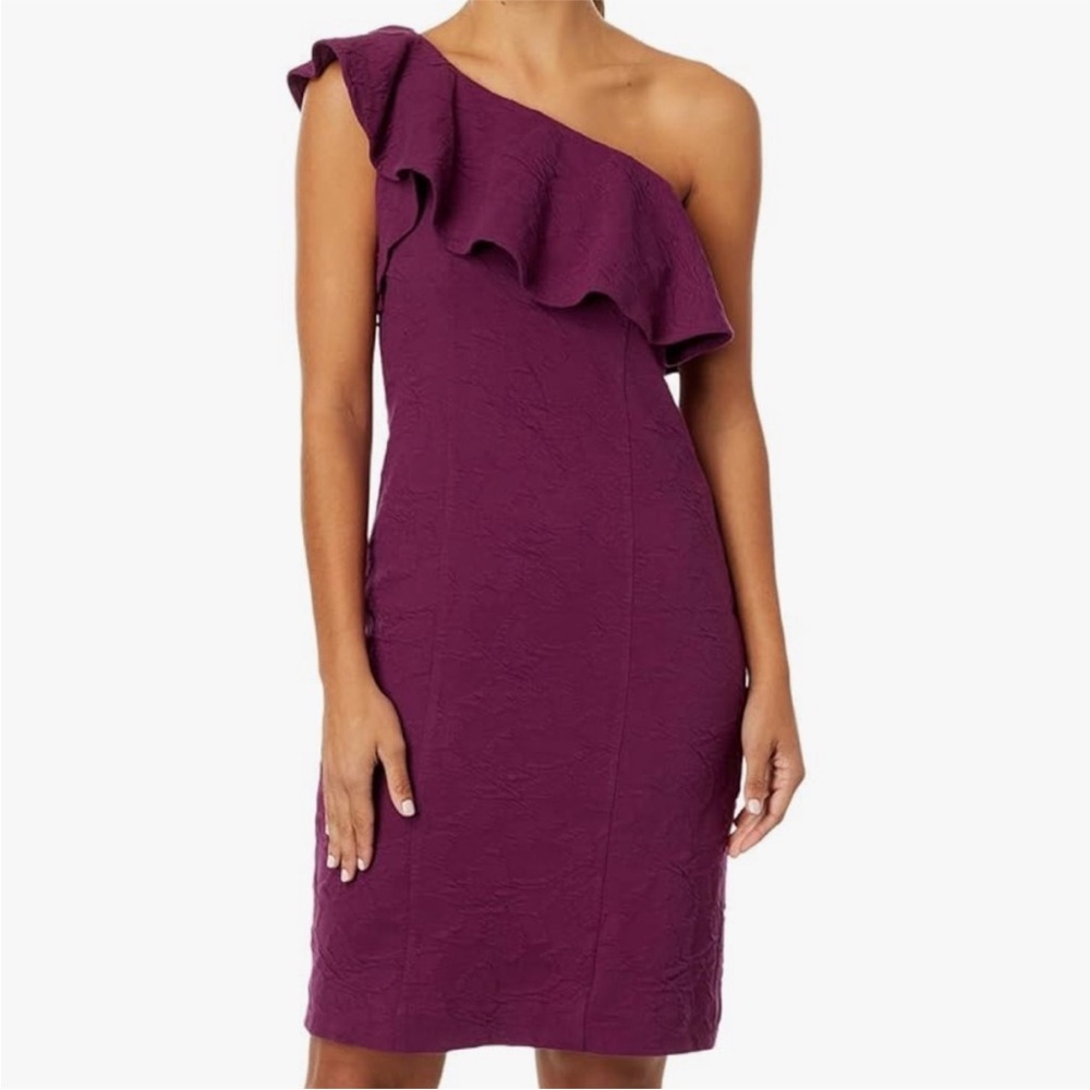 NWT Lilly Pulitzer Bordeaux One Shoulder Jacquard Dress